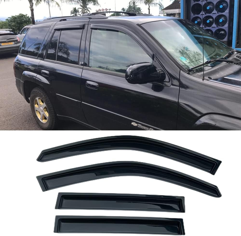 Puermto Deflector de viento para ventana lateral impermeable 94823, 4 piezas de repuesto de protección, visera de ventana para Trailblazer 2020 2021