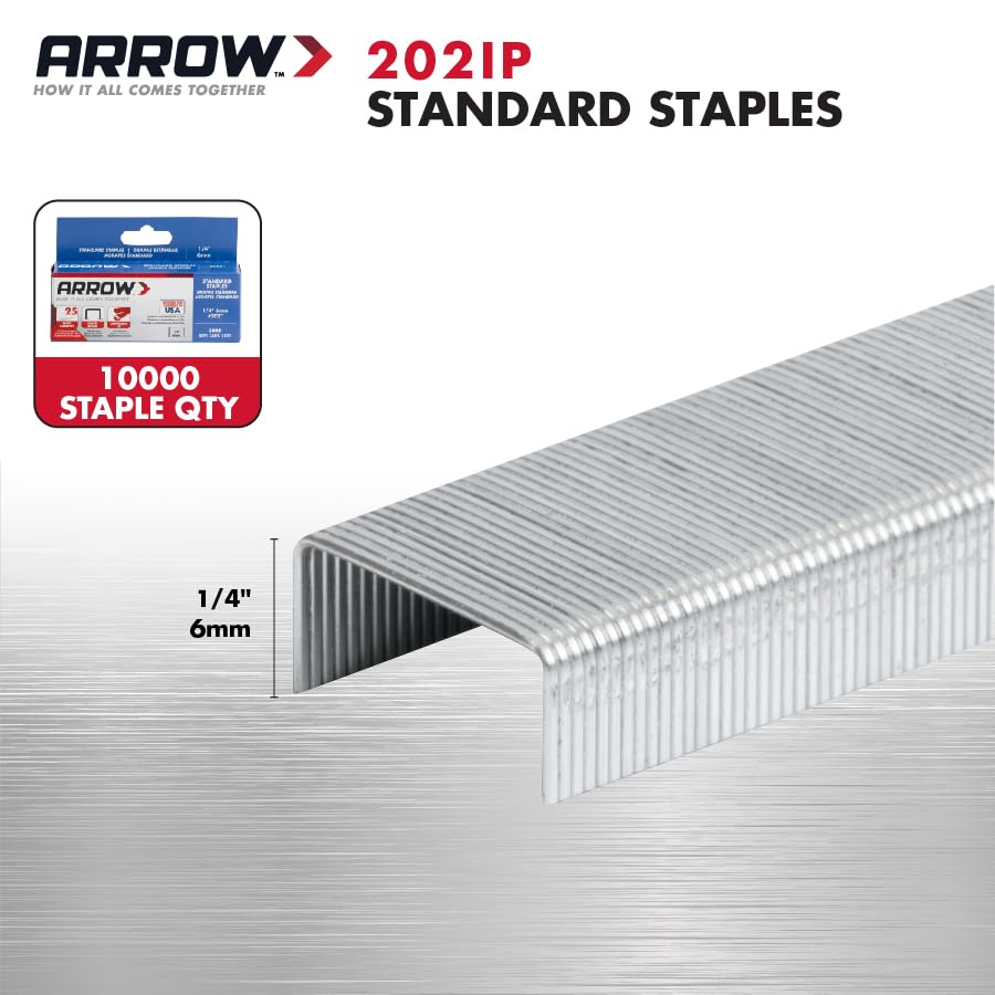 Arrow 202IP – Grapas estándar de 14 pulgadas de longitud, suministros de oficina de acero galvanizado para grapadoras de escritorio para negocios,