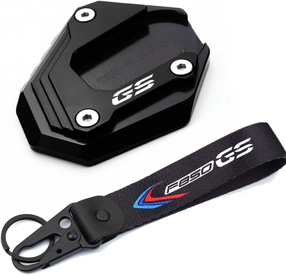 Motorcycle Side Stand pad for B&MW F850GS F750GS F 750 850 GS Adventure 2018 2019 2020 2021 2022 Motorcycle Key Chain CNC Kickstand Side Stand