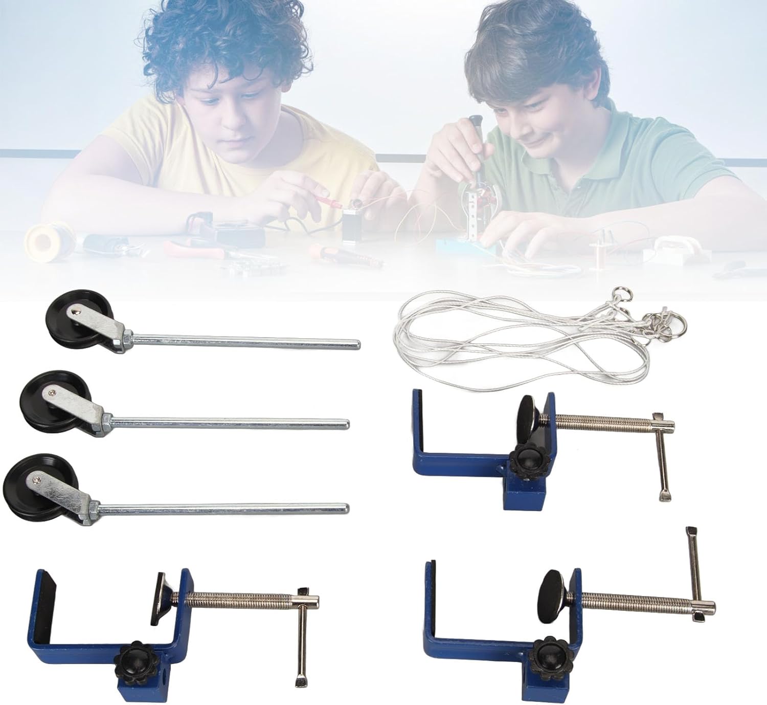 Abrazadera universal C para escritorio, abrazadera de montaje de mesa, 3 piezas de abrazadera C pesada abrazadera de montaje para laboratorio de