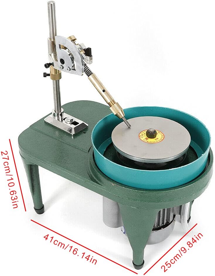 HENHAIY Máquina de facetado de gemas, pulidora de corte lapidario de joyería de 180W, máquina pulidora de piedras preciosas DIY, Máquina de facetado