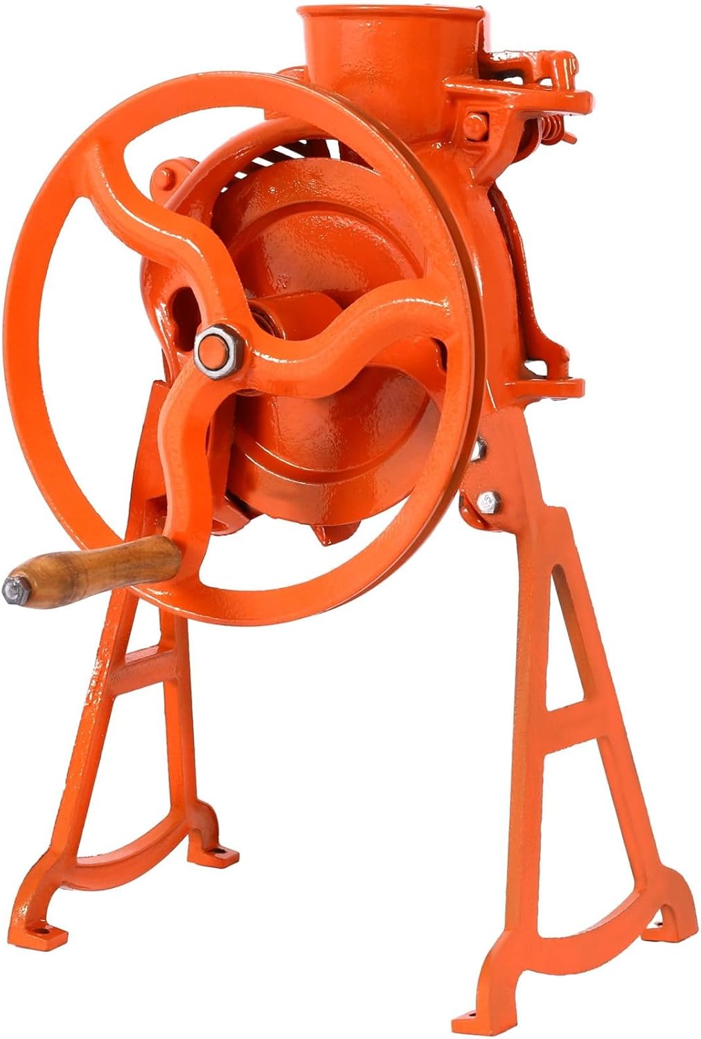 Desgranadora manual de maíz resistente con soporte y volante, construcción de acero, herramientas de eliminación de maíz para trituradora de maíz,