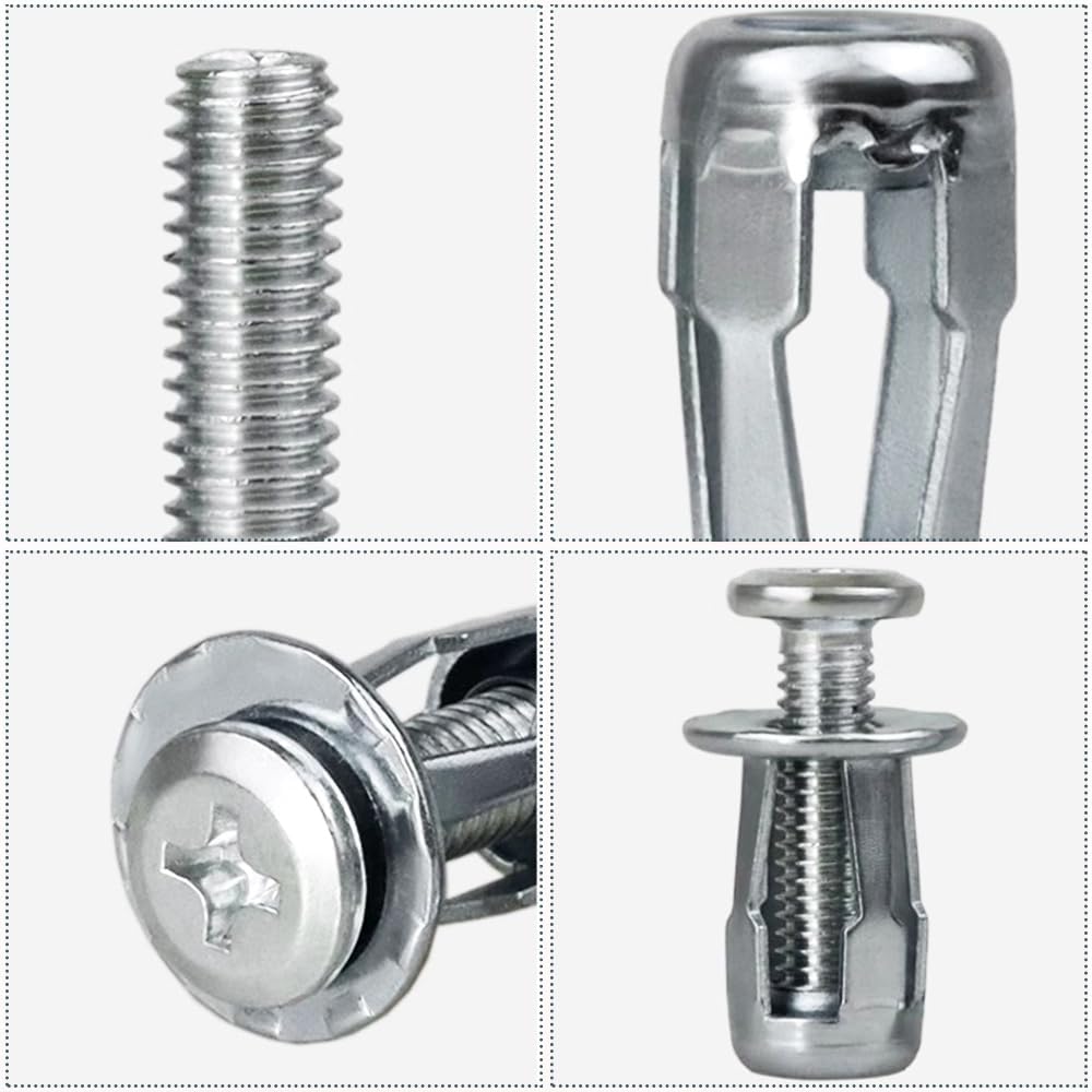 60 tuercas de pétalos de tornillo de expansión, M4-20, M5-25, M6-25, tuerca de metal en forma de pétalo, tuercas de expansión, tuercas de pétalo,