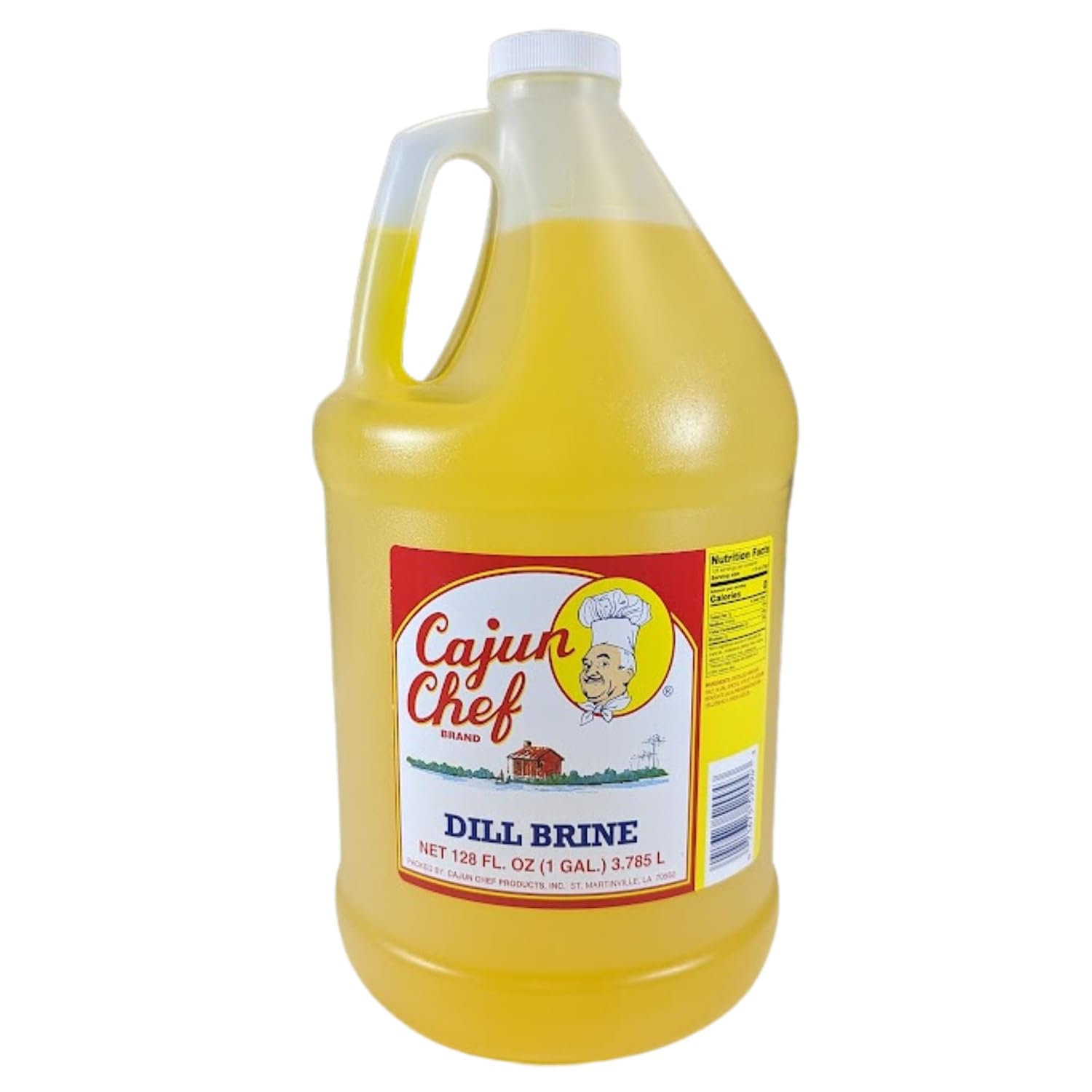 Cajun Chef Salmuera de eneldo – Jugo de pepinillo de 1 galón – Perfecto para salmuera, alivia calambres musculares, Bloody Mary’s, hidratación,