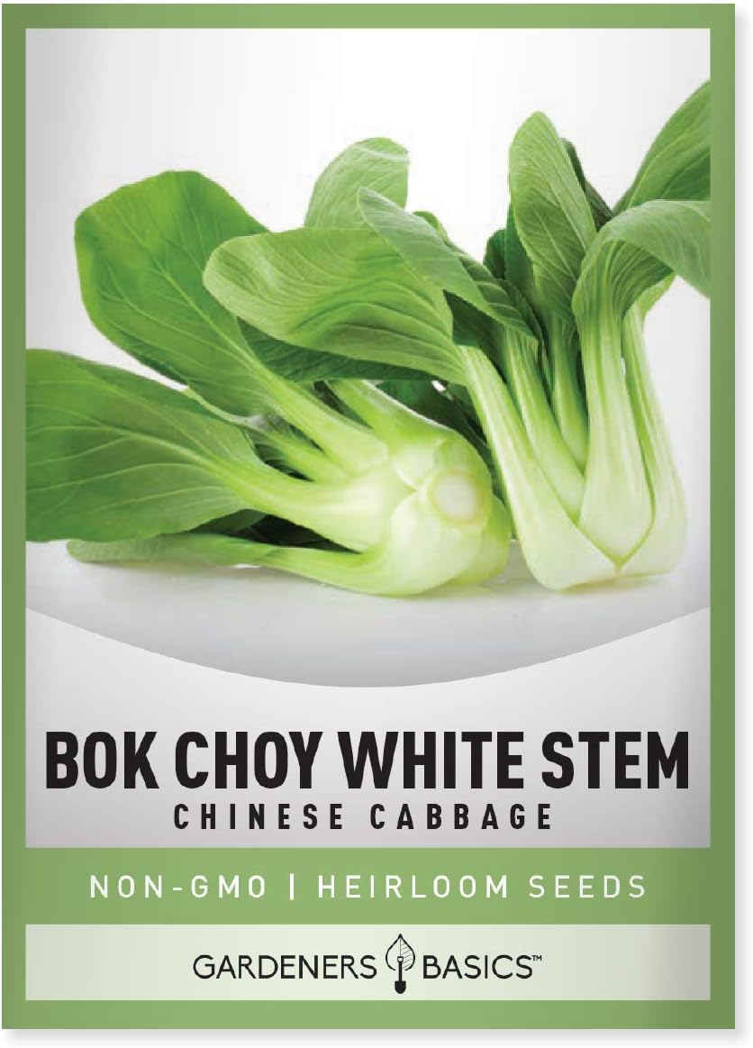 Gardeners Basics, Bok Choy – Semillas de col china para plantar, (Pak Choi) reliquia, variedad vegetal sin OMG, semillas de 0.04 onzas (0.04 oz),