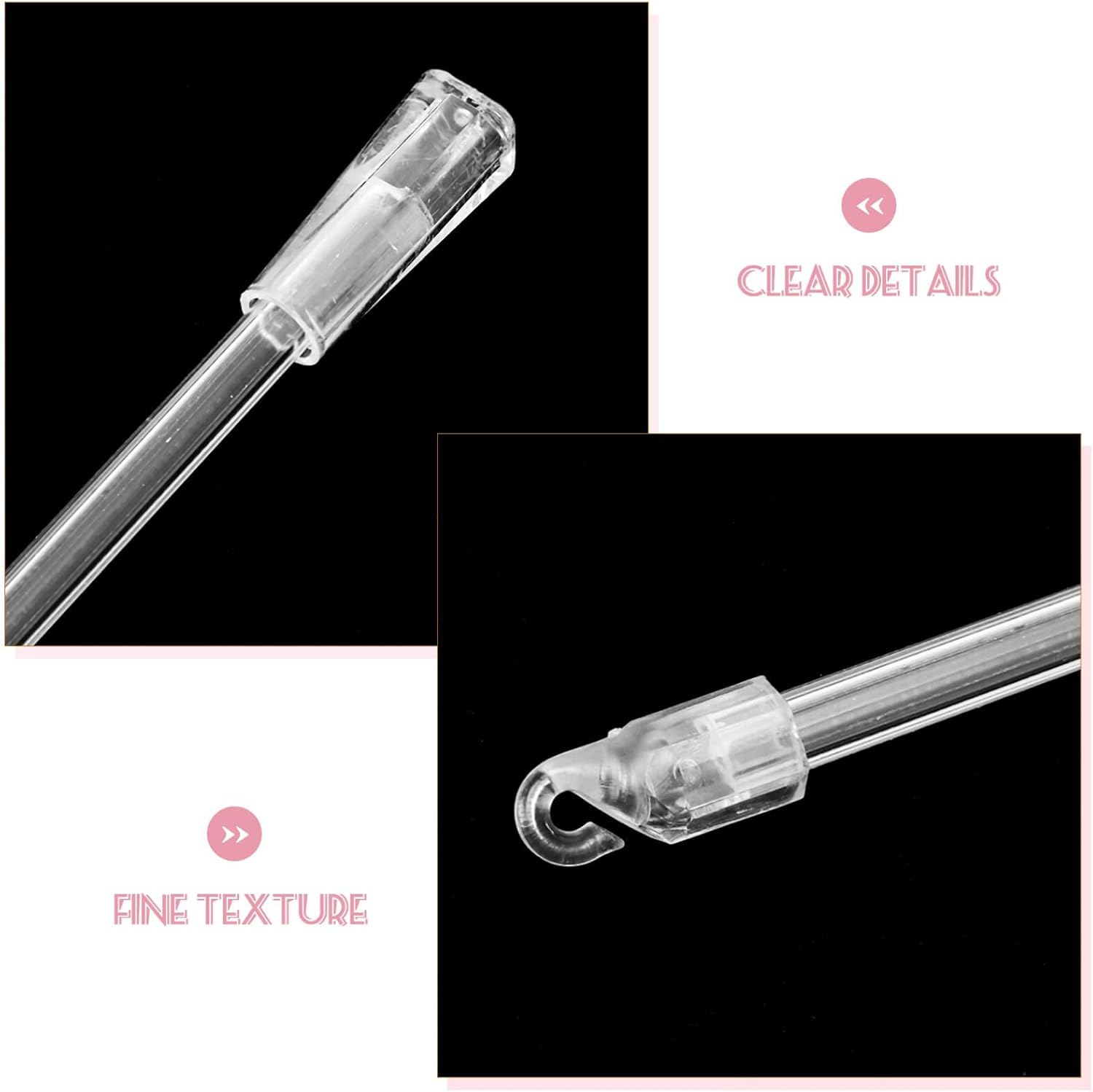 OSALADI Varita vertical ciega, varita ciega de fibra de vidrio, varillas de repuesto para persianas, varillas de inclinación ciega con gancho, mango