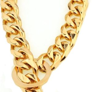 Collar de cadena de acero inoxidable dorado de 0.472in para perro de Pit Bull, Mastiff, Bulldog y razas grandes de 12 pulgadas a 34 pulgadas Collar de cadena de acero inoxidable dorado de 0.472in para perro de Pit Bull, Mastiff, Bulldog y razas grandes de 12 pulgadas a 34 pulgadas