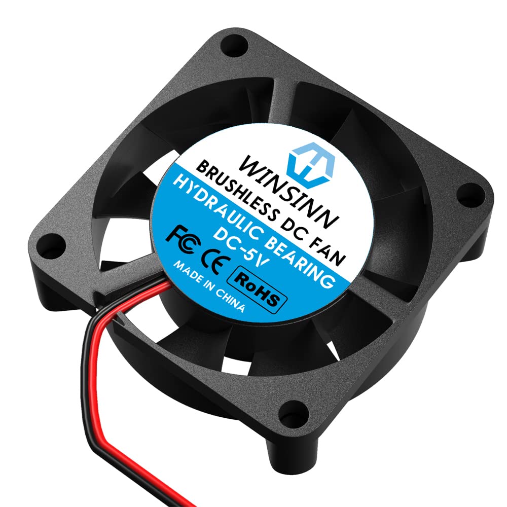WINSINN Mini ventilador de 0.984 in 5 V Rodamiento hidráulico sin escobillas 2507 0.984×0.276 in – Alta velocidad (paquete de 4 unidades)