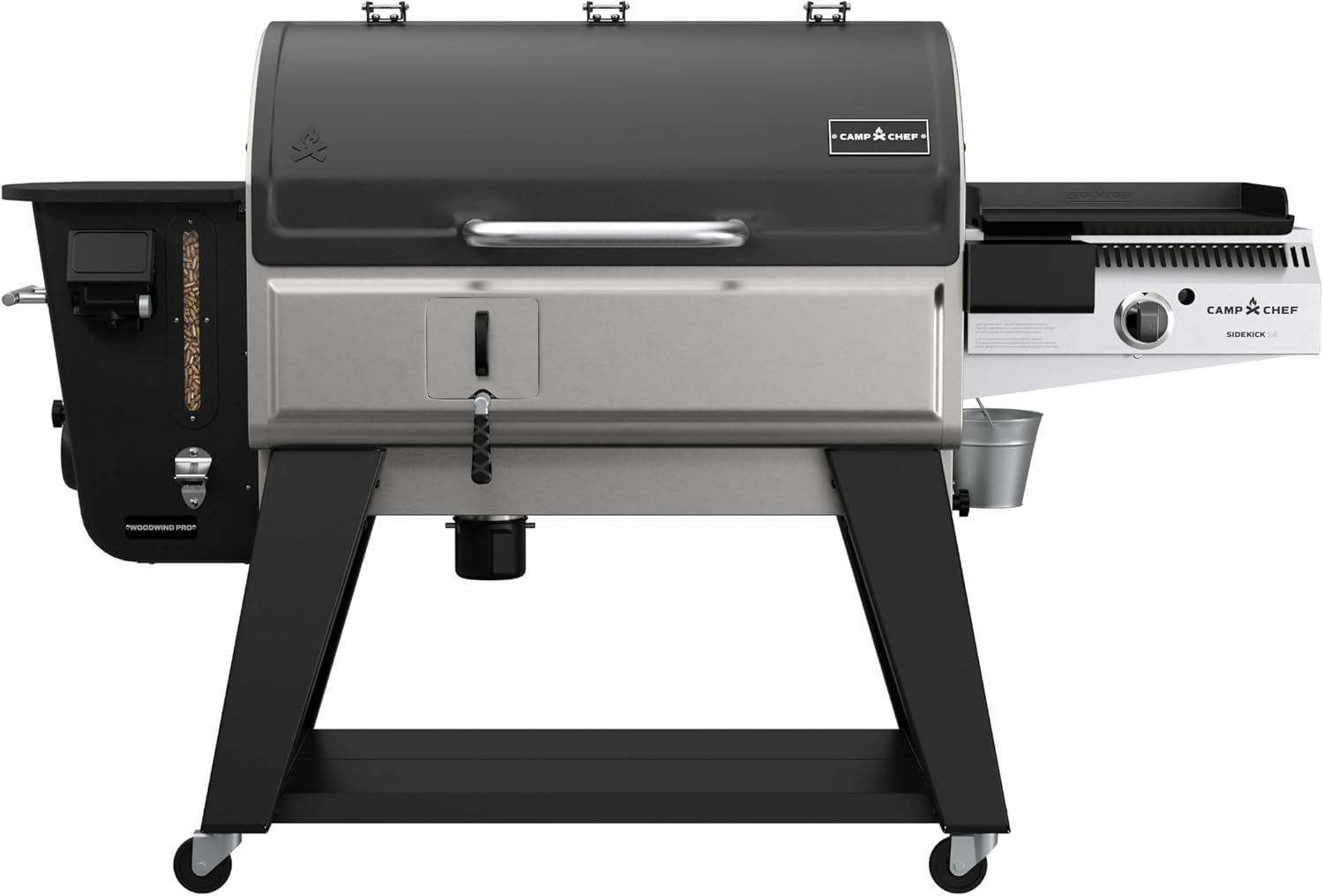 Camp Chef Woodwind Pro 36 Parrilla con parte superior plana Sidekick – Parrilla de pellets y ahumador para cocinar al aire libre – Viene con