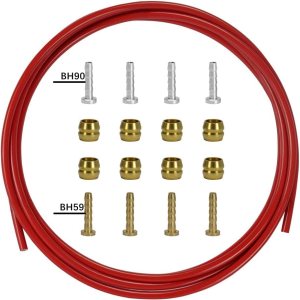 CYSKY Kit de manguera de freno hidráulico para bicicleta de 98.425in para sistema Shimano BH59 BH90 Sram Avid, incluye 8 frenos de bicicleta oliva y CYSKY Kit de manguera de freno hidráulico para bicicleta de 98.425in para sistema Shimano BH59 BH90 Sram Avid, incluye 8 frenos de bicicleta oliva y