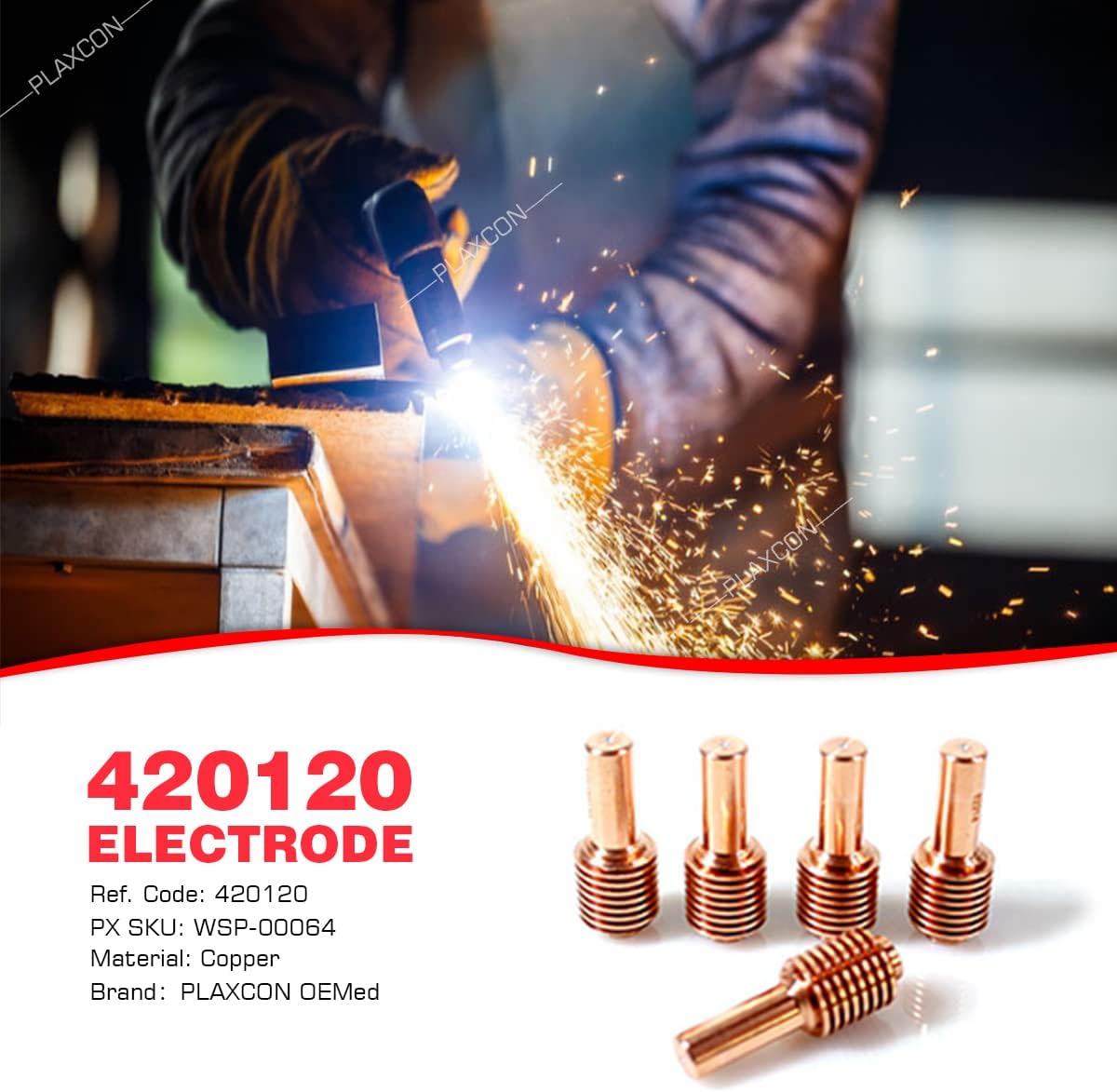 Plasma 420118 – Linterna de corte 30XP Electrode 420120 Punta 420118 Boquilla Drag Shield 420116 Piezas de repuesto PK11