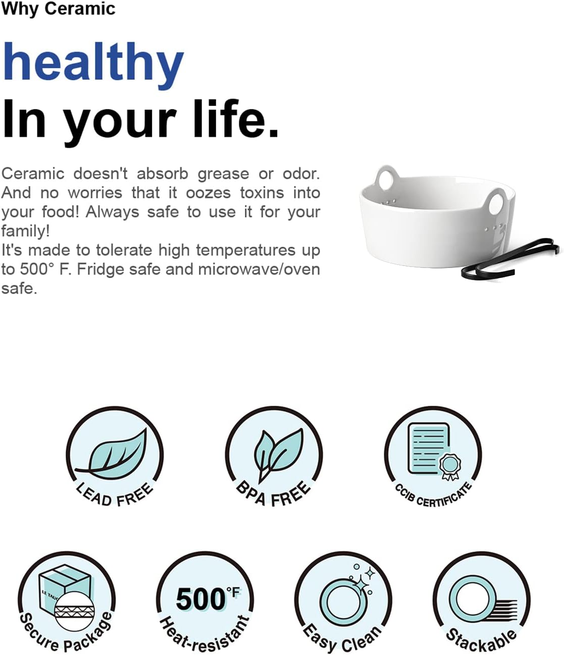 LE TAUCI Forros reutilizables para freidora de aire, revestimiento de cerámica fácil de limpiar para cesta de freidora de aire, accesorios para