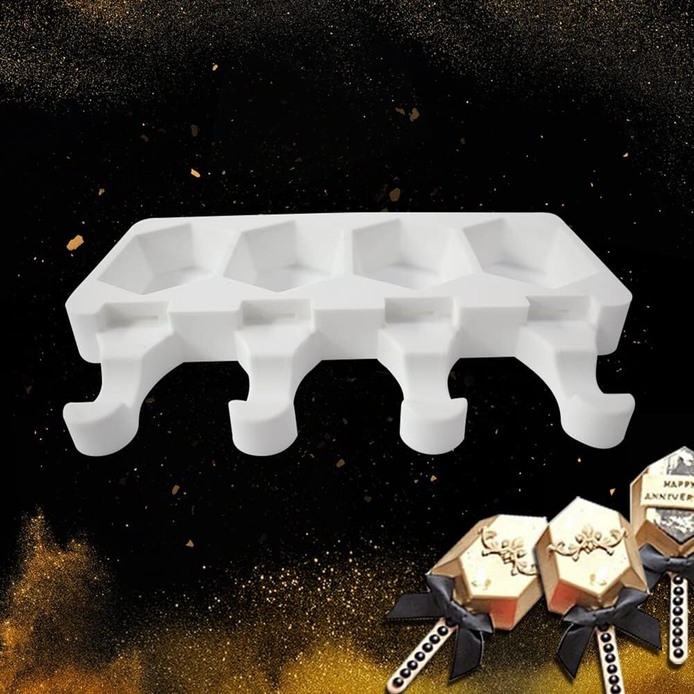 Molde de silicona para paletas de helado, molde de silicona suave y liso para bricolaje, hecho en casa, helado, caramelo, pastel, molde