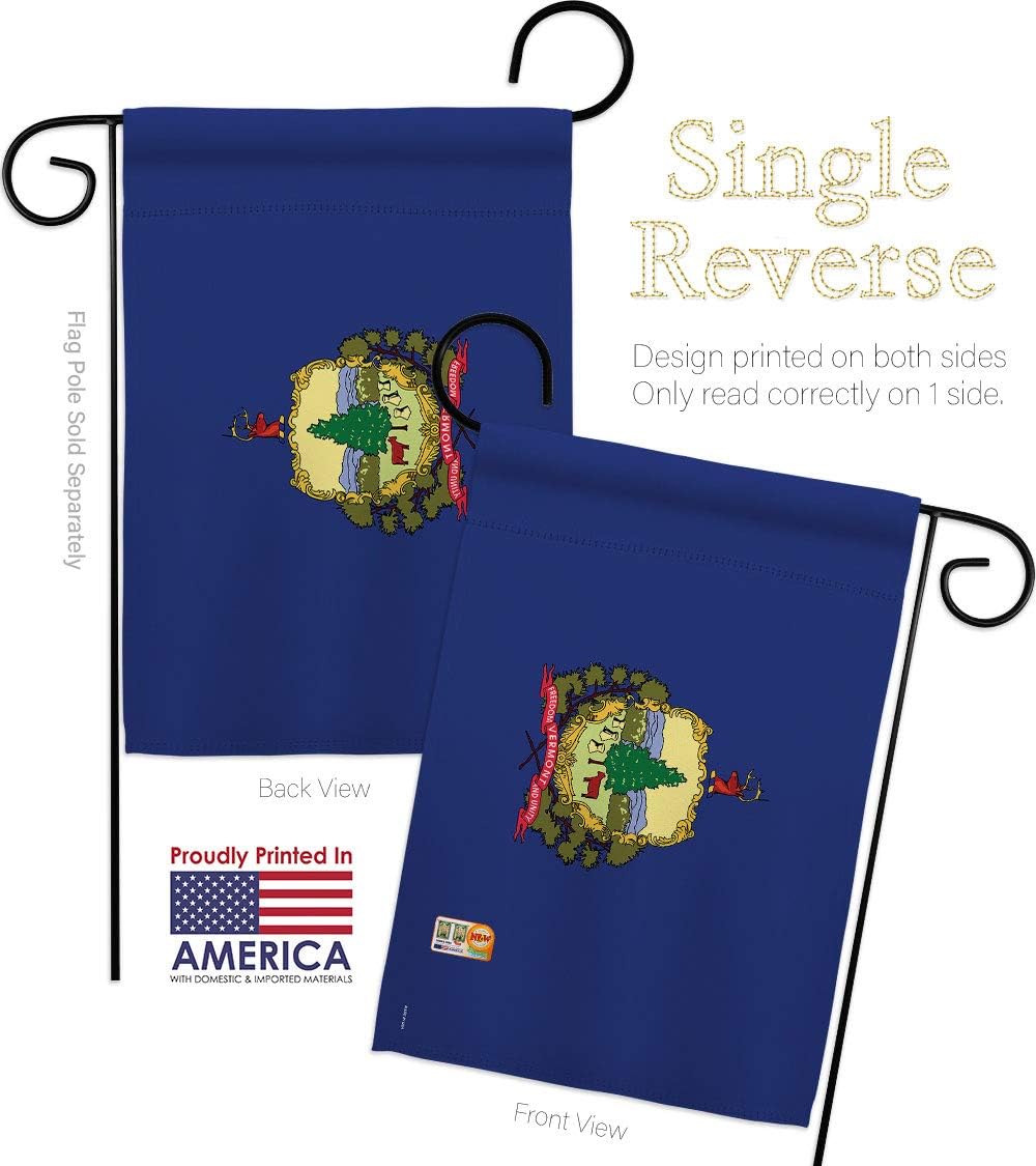 Vermont Garden Flags 2pcs Pack Americana States USA American Territories Republic Country Particular Area Small Decorative Gift Yard House Banner