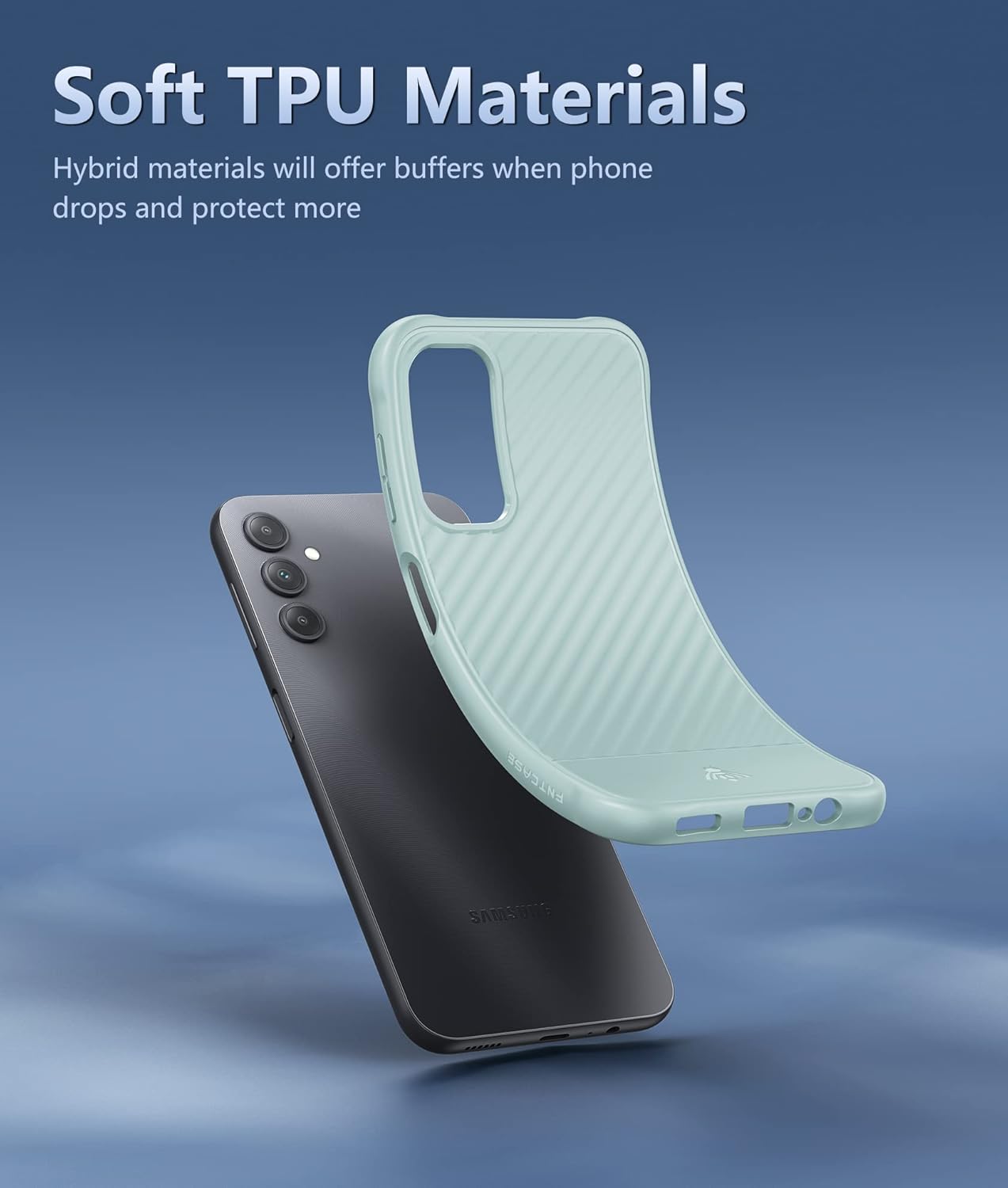 FNTCASE Funda protectora delgada para Samsung Galaxy A14-5G TPU suave delgada protectora Phonecase a prueba de golpes anticaída Protección de cuerpo