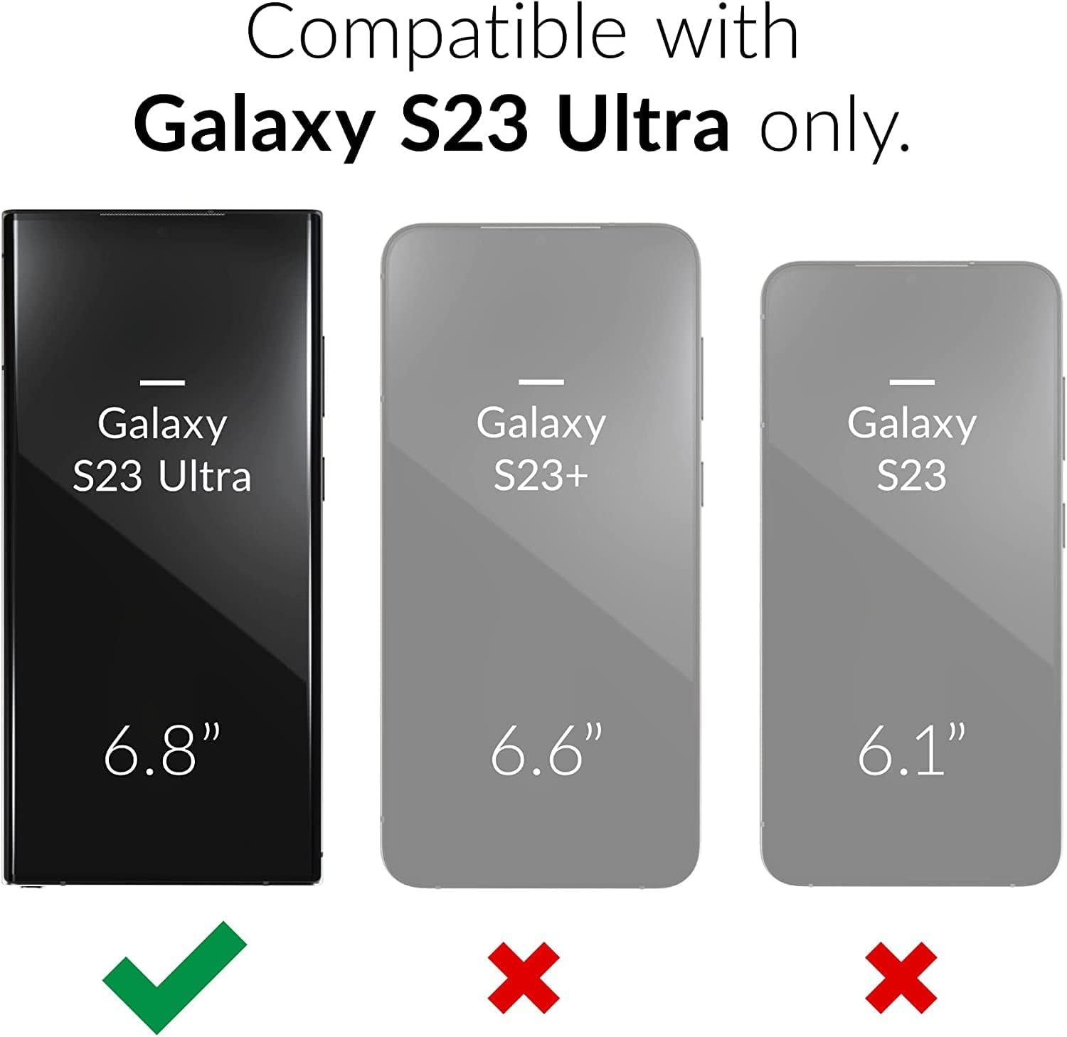 Funda para Samsung Galaxy S23 Ultra con tarjetero, ranura para tarjeta de crédito, funda protectora tipo cartera – gris