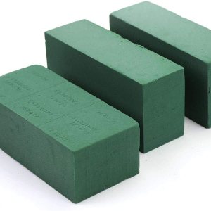 3 ladrillos de espuma floral, bloques verdes de espuma de flores para floristería, suministros de ladrillo para manualidades de floristería 3 ladrillos de espuma floral, bloques verdes de espuma de flores para floristería, suministros de ladrillo para manualidades de floristería