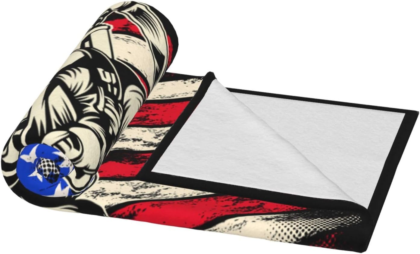 Manta de forro polar con bandera estadounidense de motocross para motocross, tamaño Queen, manta de cama suave, ligera, mullida y acogedora de