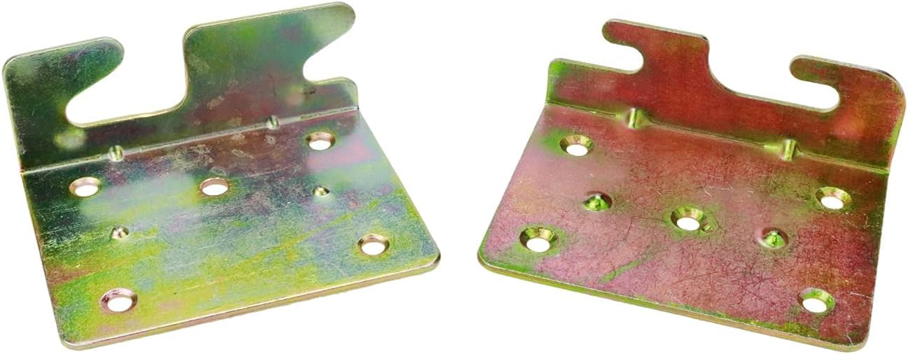 4 soportes de riel de cama universales para marco de cama de madera, cabeceros y estribos, tornillos incluidos