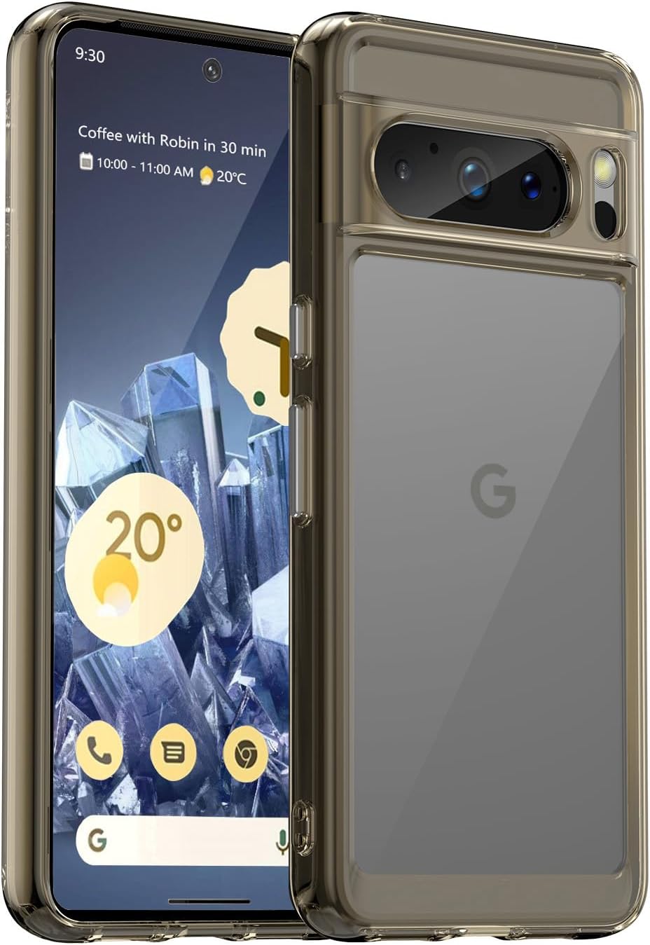 Funda para Google Pixel 8 Pro 4 bolsas de aire integradas no amarillento Funda protectora de grado militar a prueba de golpes para Google Pixel 8