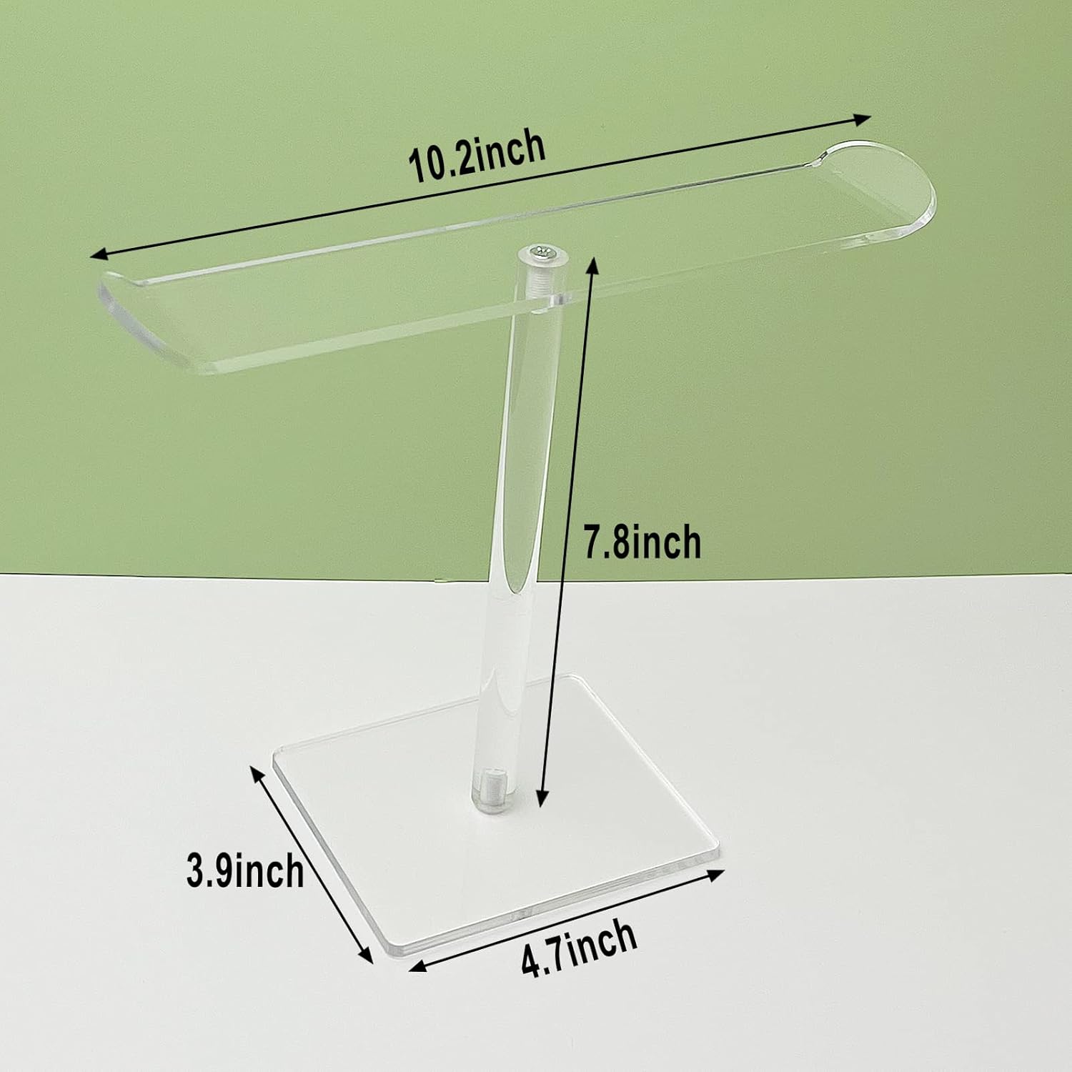 Bigfety Soporte para diadema de acrílico, paquete de 2 soportes organizadores transparentes para la cabeza, almacenamiento de accesorios para el