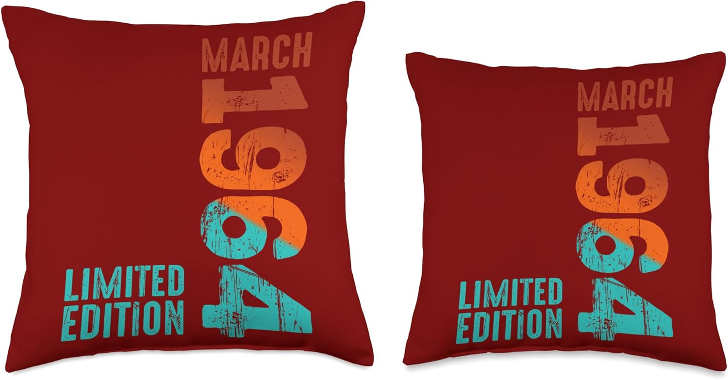 1964 Limited Edition 1964 March 1964 Year 1964 Retro 1964 Throw Pillow