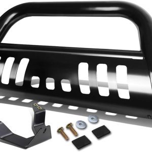 Compatible con Pathfinder Frontier Xterra Barra de parachoques negra de 3 pulgadas + placa deslizante + kit de reubicación Compatible con Pathfinder Frontier Xterra Barra de parachoques negra de 3 pulgadas + placa deslizante + kit de reubicación