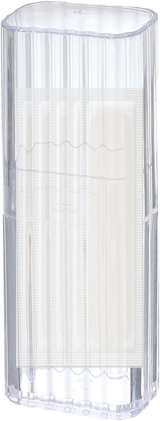 Qtip Holder Estuche de viaje, Caja de almacenamiento de hisopos de algodón acrílico transparente, soportes de hisopos de algodón duraderos, soporte
