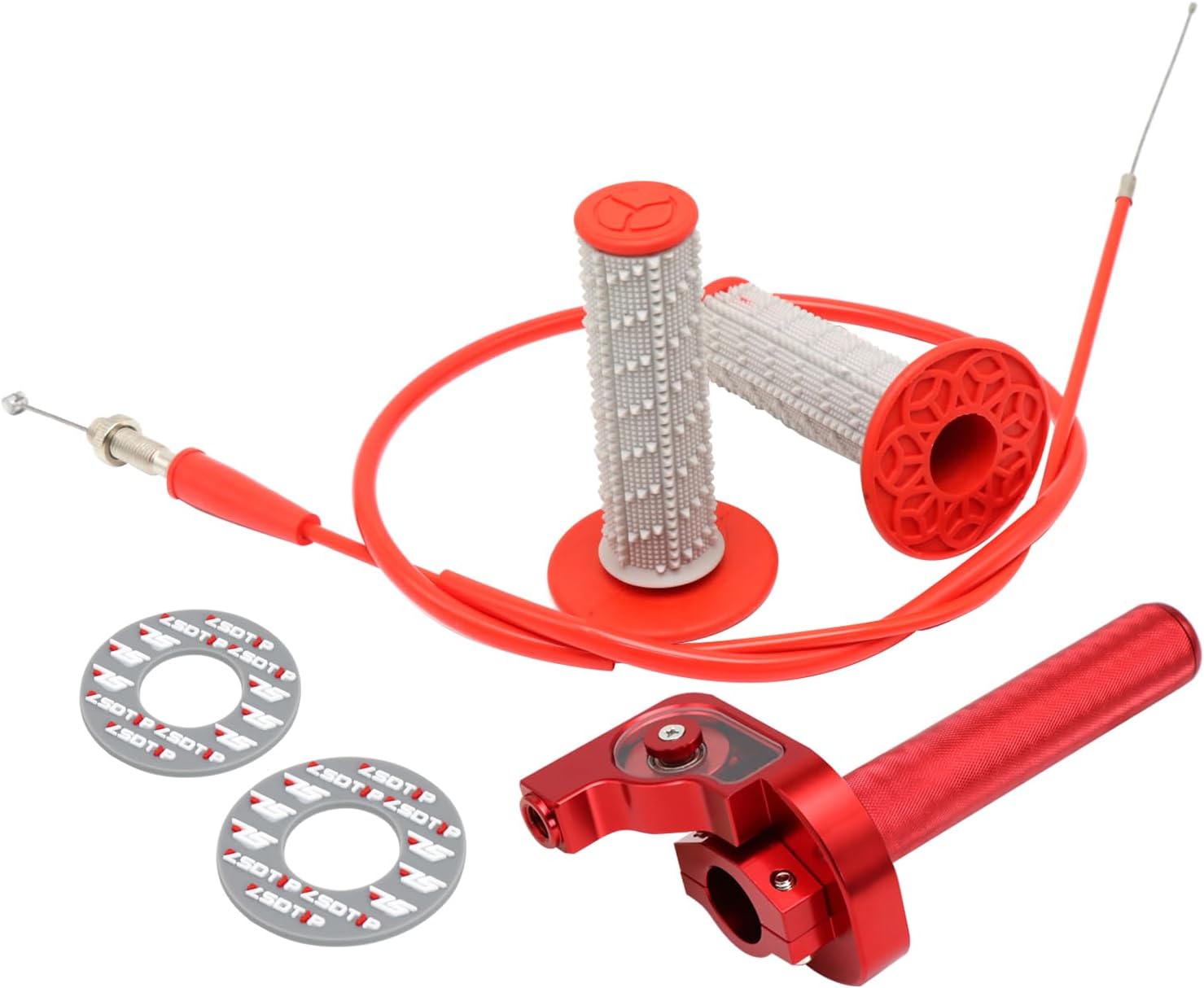 Agarre del acelerador para motocicleta de 78 pulgadas, 0.866 in, torcida rápida de aluminio CNC con cable de acelerador y agarre para manillar CRF50