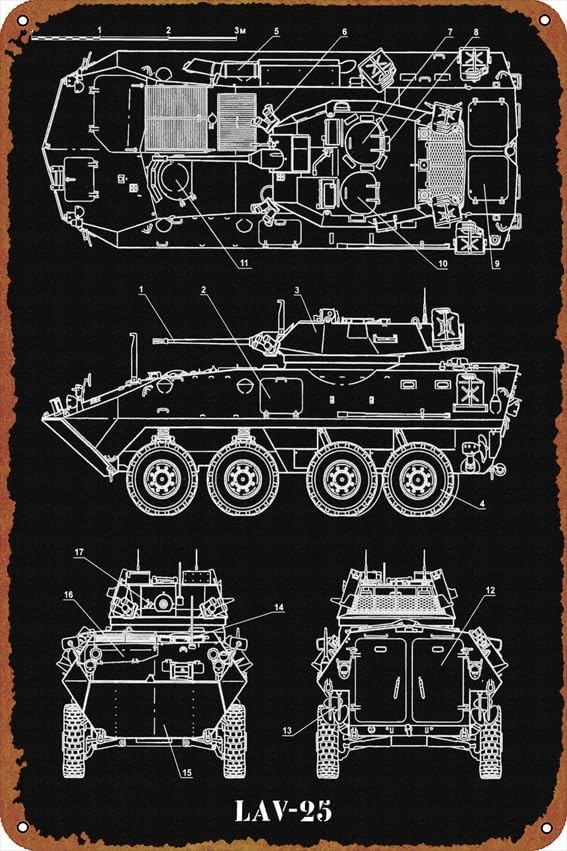 LAV 25 carteles deportivos, letrero de hojalata para cafetería, bar, hogar, decoración de pared, retro, de metal, 8 x 12 pulgadas
