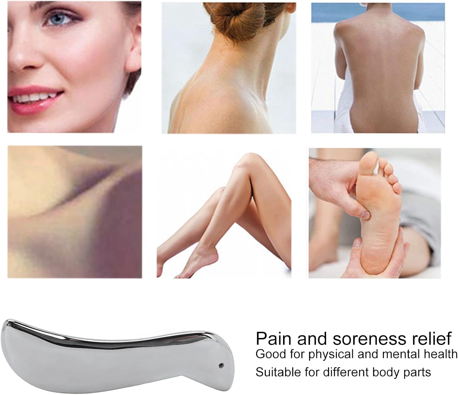 Gua Sha Tool Terahertz Gua Sha Herramienta de raspado Guasha Herramienta de masaje para cara, brazos, piernas y espalda física