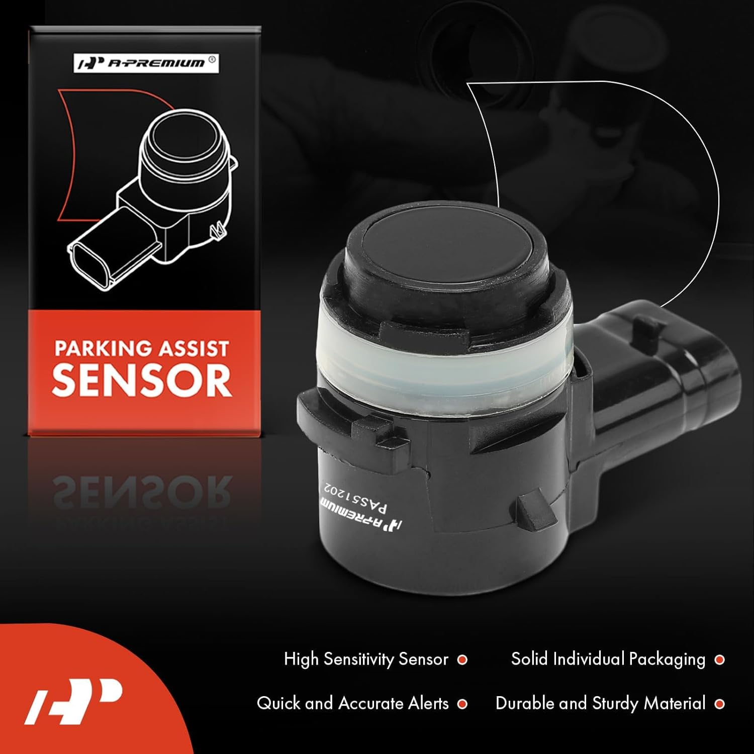 A-Premium Sensor de asistencia de estacionamiento de respaldo exterior delantero compatible con modelos seleccionados de Mercedes-Benz – C300,