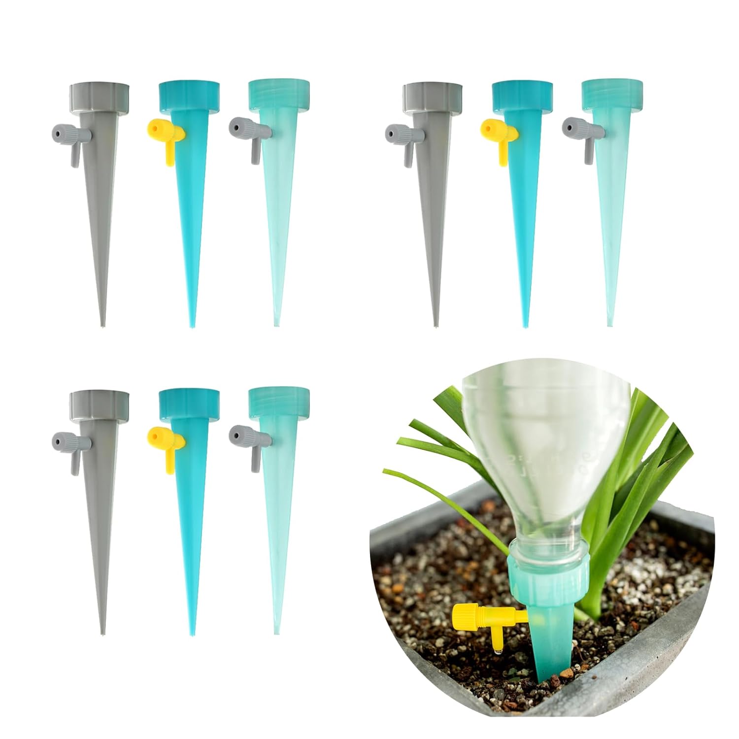 9 púas de riego automático  Dispositivos de riego automático para plantas  Sistema de riego automático para plantas en macetas Dispositivos de riego