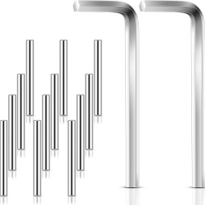 Kit de repuesto de pasador de tensión de bisagra de resorte, incluye 12 pasadores de estante de acero inoxidable y 2 llaves hexagonales, kit de Kit de repuesto de pasador de tensión de bisagra de resorte, incluye 12 pasadores de estante de acero inoxidable y 2 llaves hexagonales, kit de