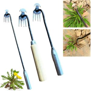 Herramienta de deshierbe de artefactos de deshierbe 2023, extractor de malezas forjado de acero al manganeso, 4 dientes, desmalezadora de doble Herramienta de deshierbe de artefactos de deshierbe 2023, extractor de malezas forjado de acero al manganeso, 4 dientes, desmalezadora de doble