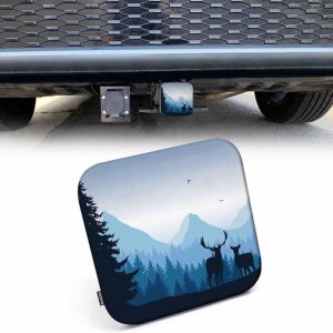 Beabes Cubiertas de enganche de ciervos de 2 pulgadas, cubierta de enganche de remolque de ciervos, accesorios exteriores de automóvil, cubierta de Beabes Cubiertas de enganche de ciervos de 2 pulgadas, cubierta de enganche de remolque de ciervos, accesorios exteriores de automóvil, cubierta de