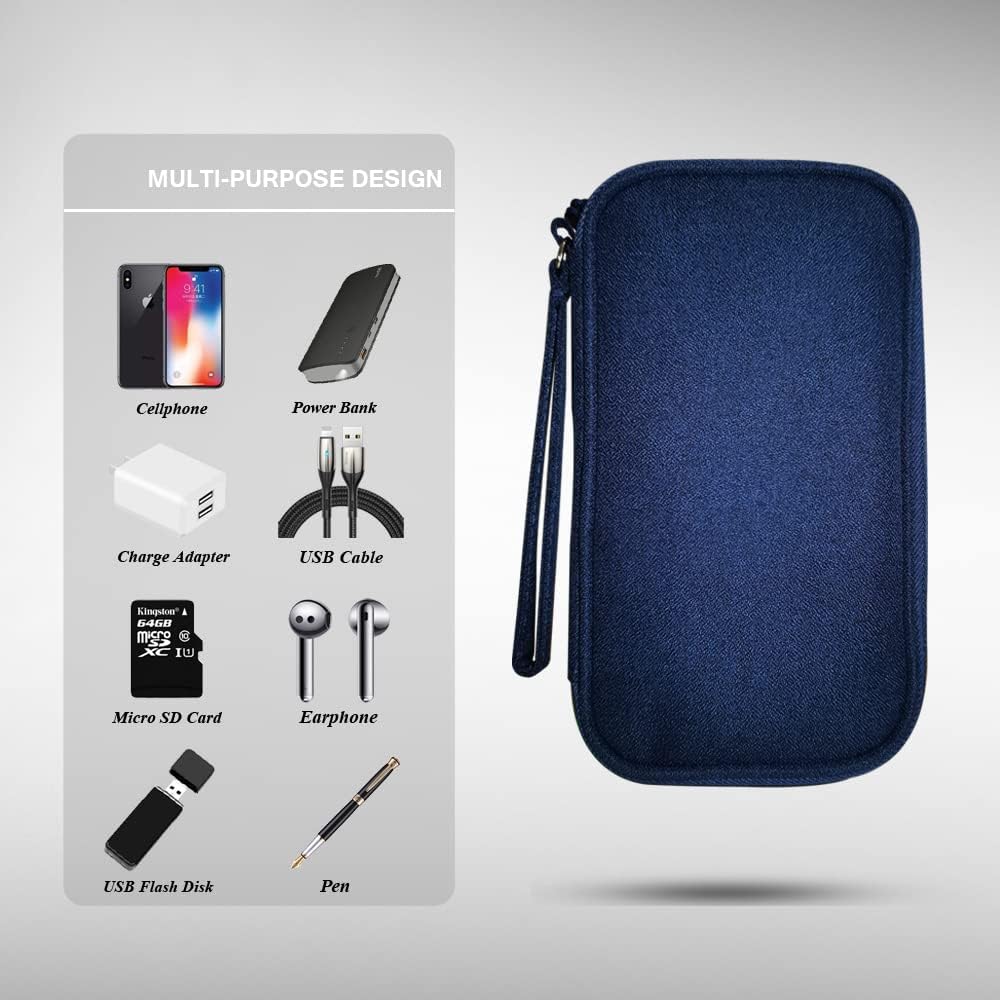 DUMEALAGR Organizador de electrónica, bolsa organizadora de cables, estuche organizador de viaje a prueba de golpes, funda de transporte para