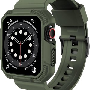 Orobay compatible con Apple Watch Band de 45 mm, 44 mm, 42 mm, correa resistente a los golpes para iWatch SE Series 7 6 5 4 3 2 1 45 mm, 44 mm, 42 Orobay compatible con Apple Watch Band de 45 mm, 44 mm, 42 mm, correa resistente a los golpes para iWatch SE Series 7 6 5 4 3 2 1 45 mm, 44 mm, 42