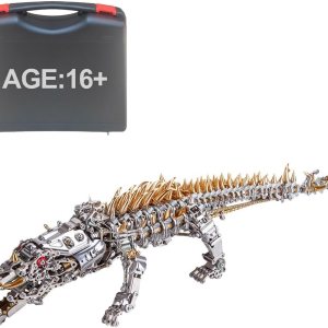 Foxcokie Rompecabezas de metal 3D para adultos, rompecabezas mecánicos de cocodrilo dormido, kits de modelos de metal 3D, adornos de regalo para Foxcokie Rompecabezas de metal 3D para adultos, rompecabezas mecánicos de cocodrilo dormido, kits de modelos de metal 3D, adornos de regalo para