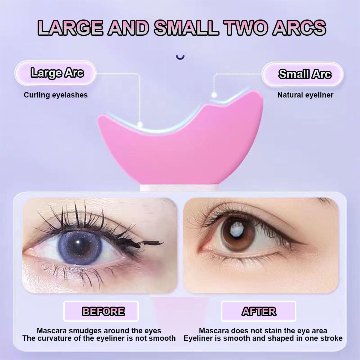 YRAKOZIN Plantillas multifuncionales para delineador de ojos 4 piezas, juego de herramientas de maquillaje de ojos ayuda delineador de ojos + regla