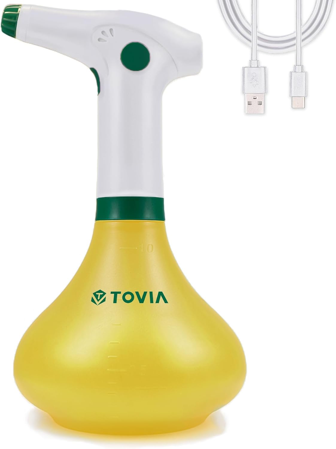 T TOVIA Plant Mister – Botella pulverizadora para plantas de interiorexterior, rociador eléctrico de jardín de 1 litro con boquilla ajustable,