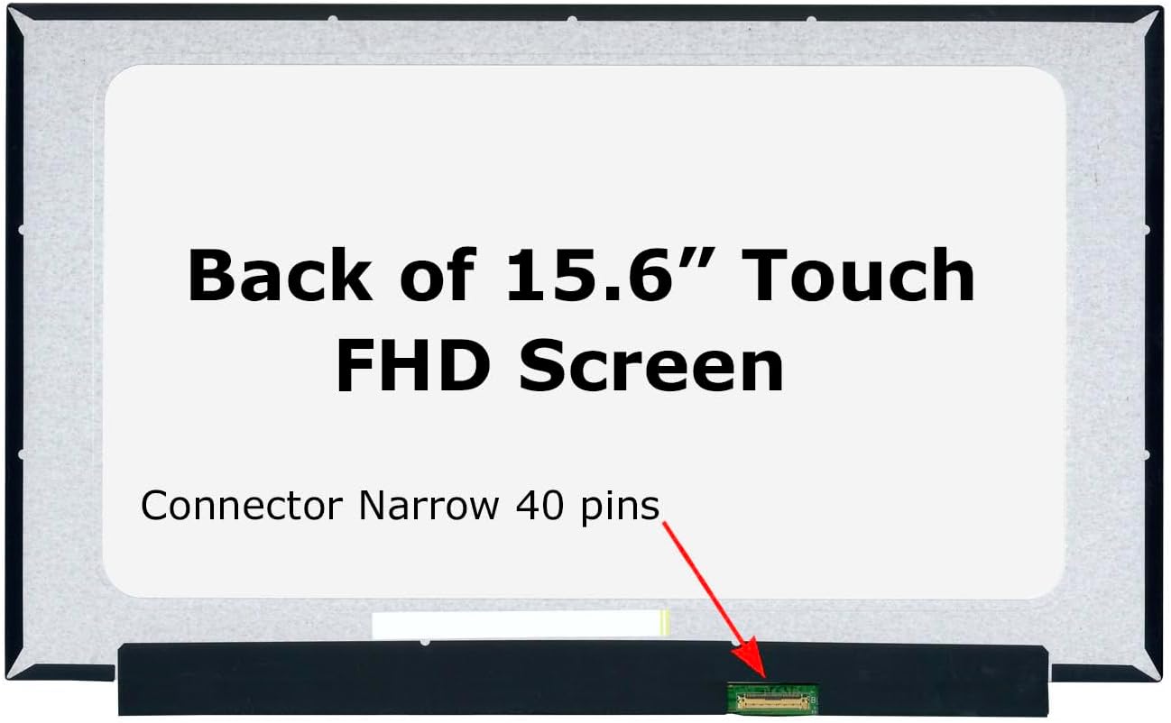 SCREENARAMA Nueva pantalla de repuesto para Lenovo FRU 5D10W46422 NV156FHM-T07 40pin táctil FHD 1920×1080 IPS LCD pantalla LED con herramientas y