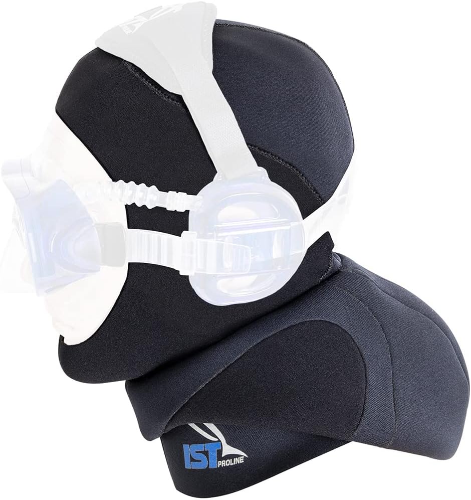 IST HD-6 Dual Layer 5mm Neoprene Dive Hood, Use with ProEar Mask