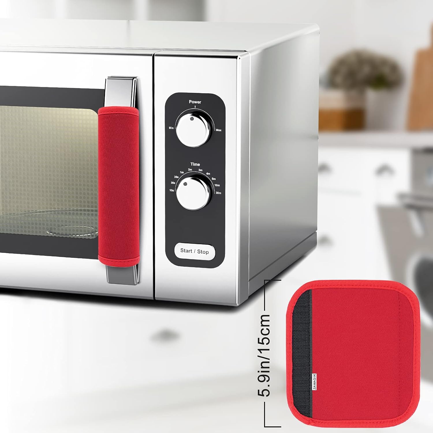 ZAWAGIIK 7 piezas de cubierta de manija de puerta de refrigerador, lavable para electrodomésticos de cocina, nevera, horno, microondas,