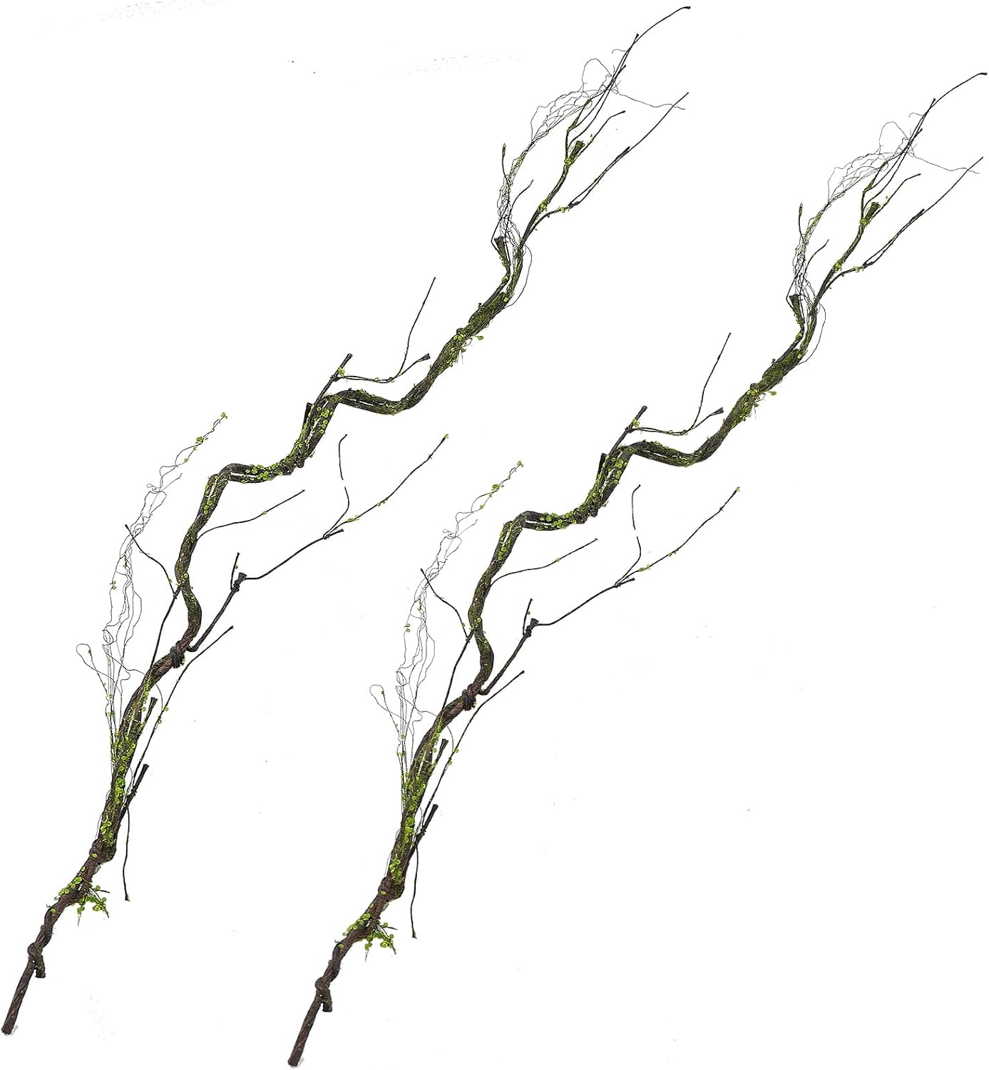 CONGZHANHH 2 ramas de árboles artificiales de 67 pulgadas para decoración, tronco de cerezo falso, enredaderas, ramitas de musgo, plantas para