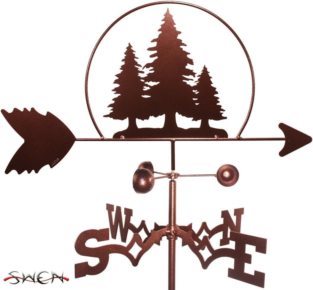 SWEN Products Hecho a mano pino árbol vida silvestre poste plano veleta  nuevo