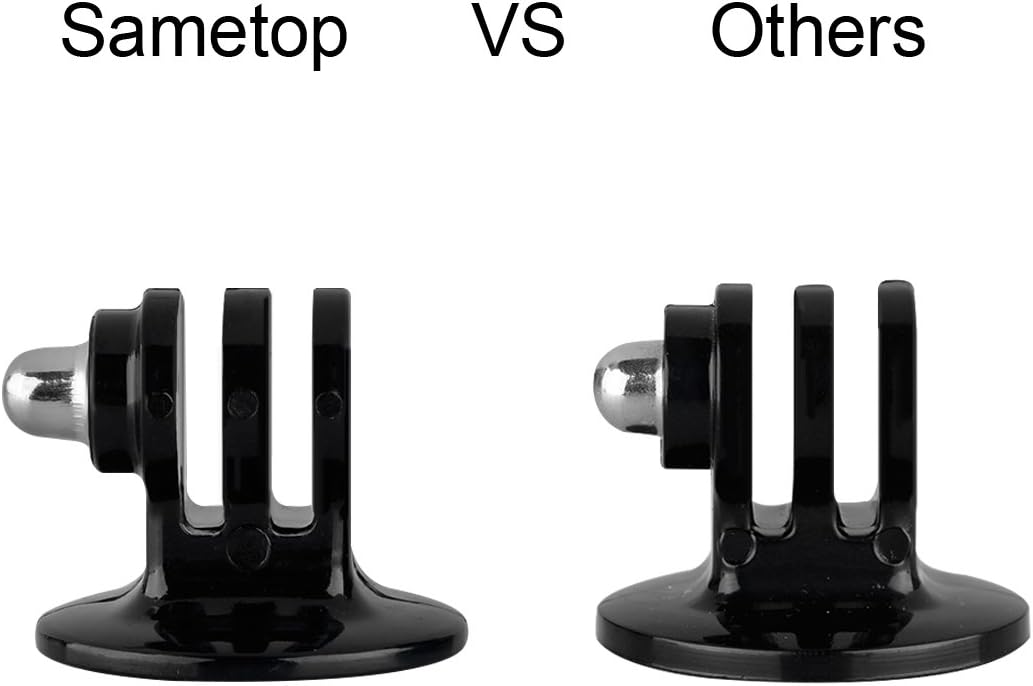 Sametop Adaptador de montaje de trípode compatible con GoPro Hero 12, 11, 10, 9, 8, 7, 6, 5, 4, Session, 3+, 3, 2, 1, Hero (2018), Fusion, Max, DJI