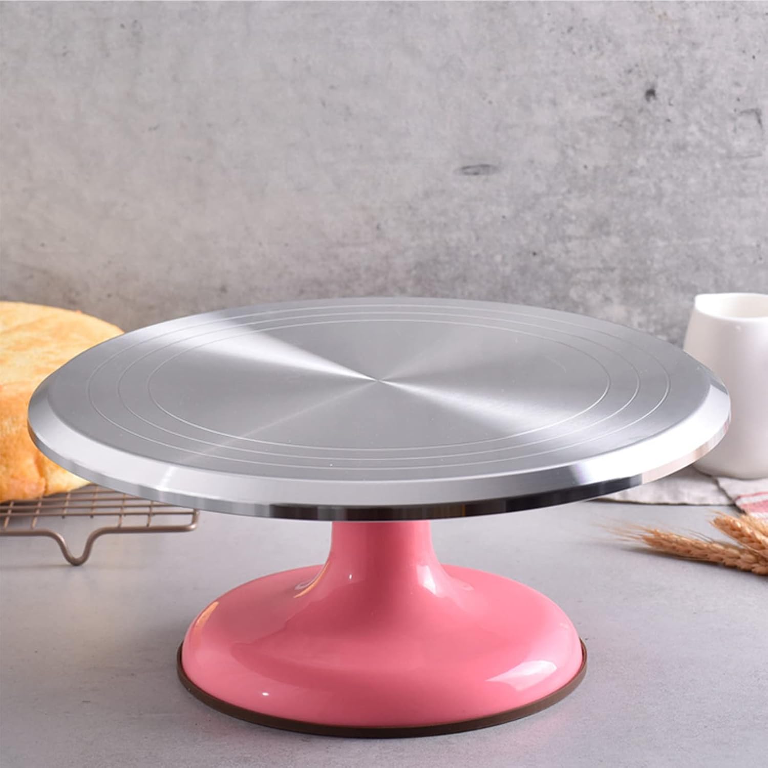 Soporte redondo de aluminio giratorio para decoración de tartas de 10 pulgadas, soporte giratorio para decoración de pasteles para el hogar,