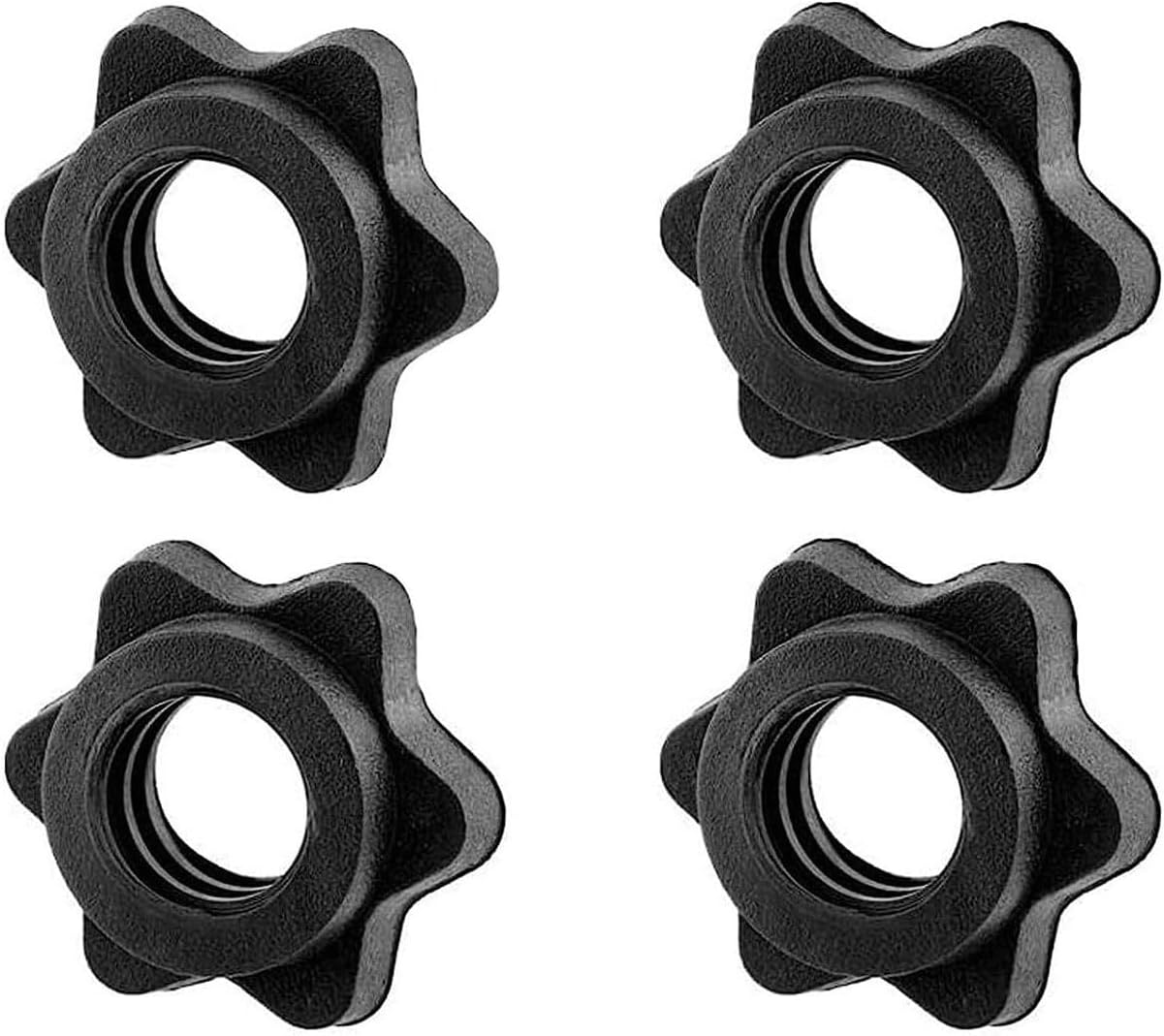 Dumbbell Collars 1 inch Dumbbell Hex Nut Barbell Collar Clamps Weight Clips for Dumbbells,Spinlock Collars for 1 Inch Standard Barbells Bars Sports