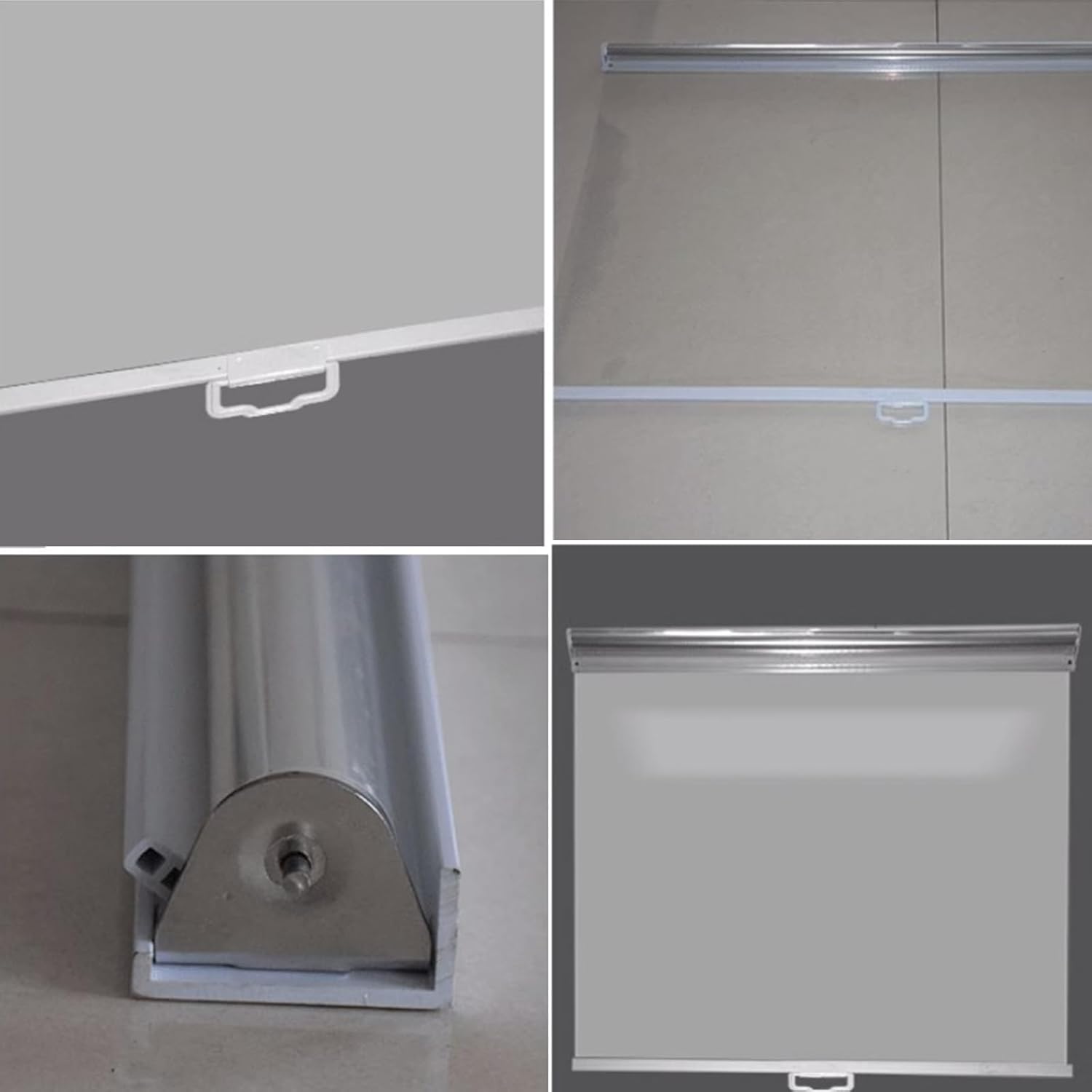 Persianas enrollables transparentes impermeables, a prueba de polvo, se mantienen frescas, persianas de plástico transparente sin cordón con asa,